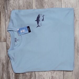 Izod Saltwater Crew Neck Graphic Tee Shirt